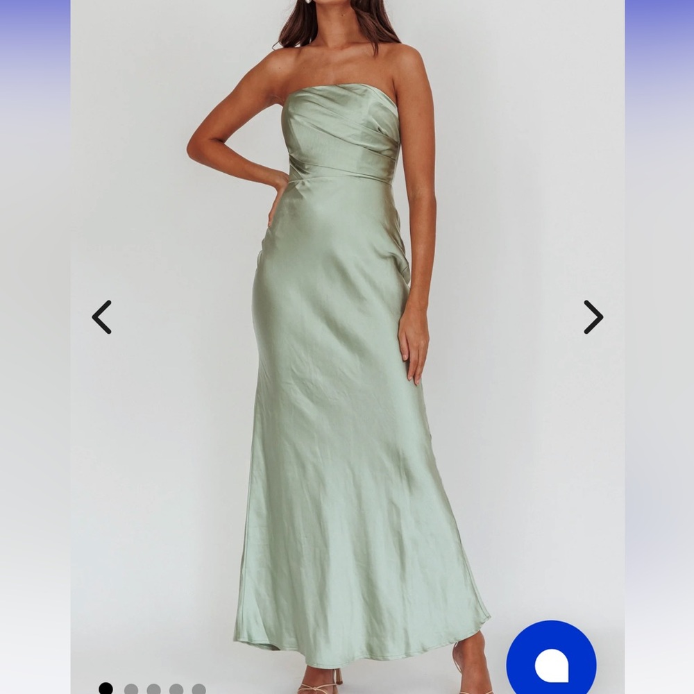 Selfie Leslie Green Strapless Gown for Bridesmaids